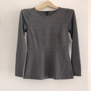 Ann Taylor Houndstooth Peplum Top